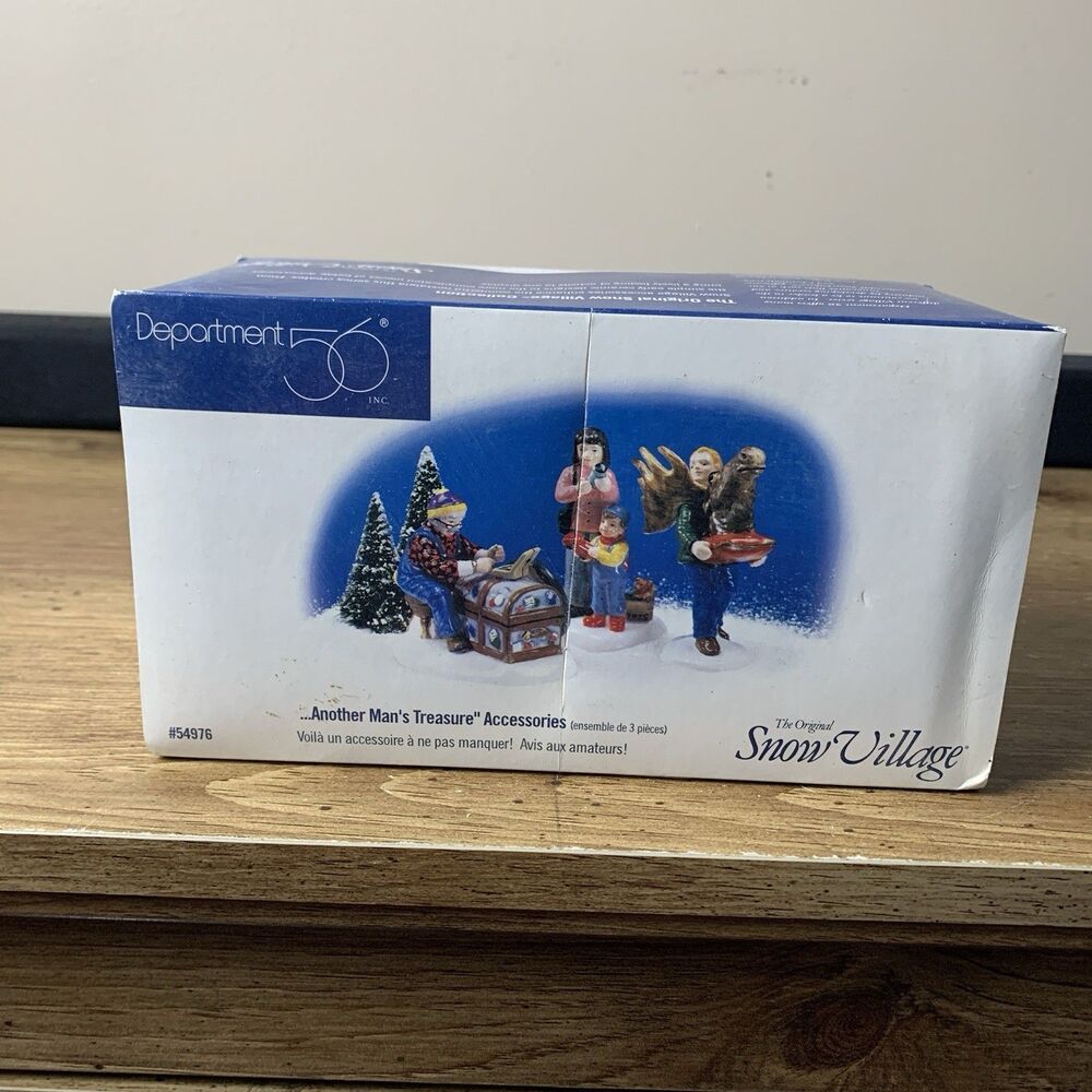Department 56 Snow Village “Another Man’s Treasure” Accessories 3 Figures
